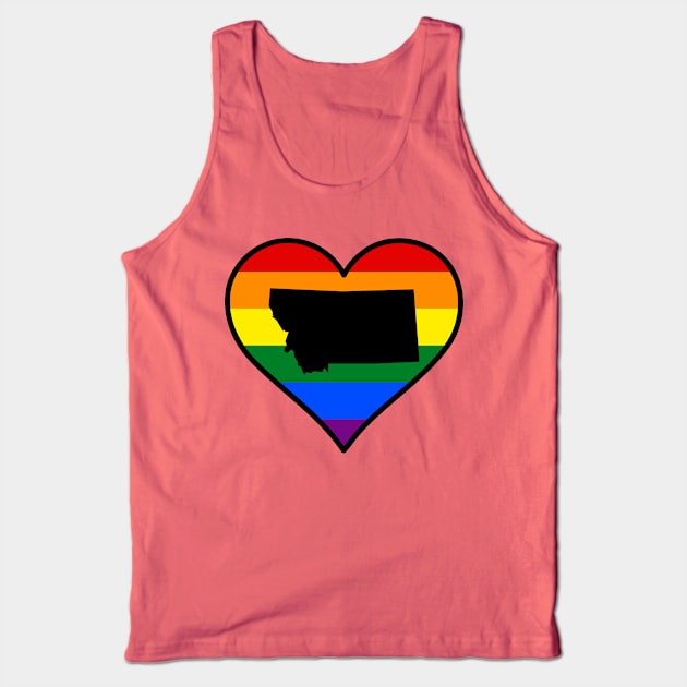 Montana Gay Pride Heart Tank Top by fearcity